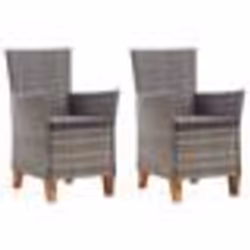 VidaXL 46003, Terrace, Siège rembourré, Bois d'acacia, Polyuréthane, Acier, Gris, Polyester, 590 mm