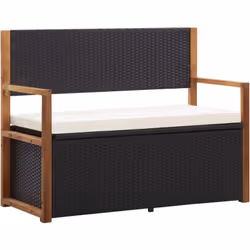 Description générale Notre banc de rangement en résine tressée est une solution idéale pour le rangement extérieur. Construit ...