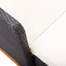 VidaXL 46012 chaise d'extérieur Linge Siège rembourré Bois d'acacia, Polyuréthane, Acier Noir, Crème, Blanc - Vue supplémentaire 7
