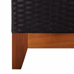 VidaXL 46012 chaise d'extérieur Linge Siège rembourré Bois d'acacia, Polyuréthane, Acier Noir, Crème, Blanc - Vue supplémentaire 8