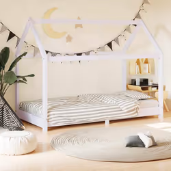 VidaXL 283349 Lit pour enfant Blanc Bois