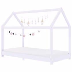 VidaXL 283349 Lit pour enfant Blanc Bois