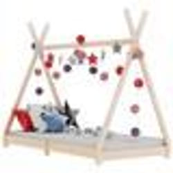 vidaXL Cadre de lit d'enfant Bois de pin massif 90 x 200 cm - TU