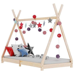 vidaXL Cadre de lit denfant Bois de pin massif 90 x 200 cm 283357