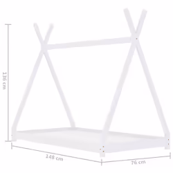 VidaXL 283358 Lit pour enfant Blanc Bois - Vue supplémentaire 6