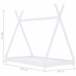 VidaXL 283359 Lit pour enfant Blanc Bois - Vue supplémentaire 7