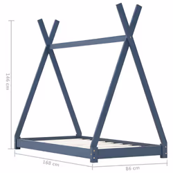 VidaXL 283362 Lit pour enfant Gris Bois - Vue supplémentaire 7