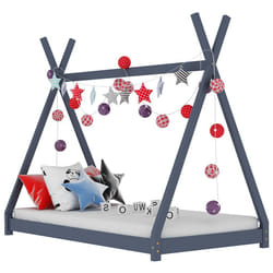 VidaXL 283363 Lit pour enfant Gris Bois