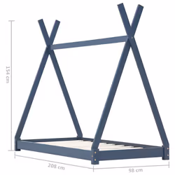 VidaXL 283363 Lit pour enfant Gris Bois - Vue supplémentaire 7