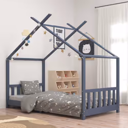 VidaXL 283372 Lit pour enfant Gris Bois