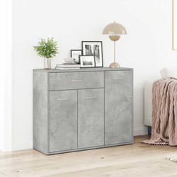 Vidaxl - Buffet Gris béton 88x30x70 cm Bois d'ingénierie