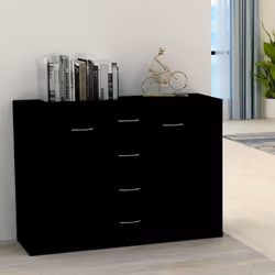 Description générale Ce buffet au design minimaliste est un ajout pratique et décoratif à votre intérieur. Avec ses 4 tiroirs ...