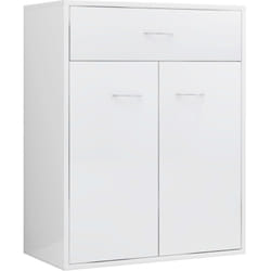 Vidaxl - Buffet Blanc brillant 60x30x75 cm Bois d'ingénierie