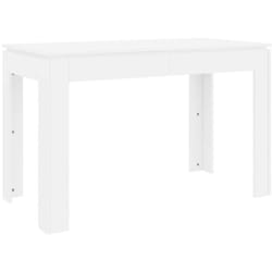 vidaXL Table de salle à manger Blanc 120x60x76 cm Bois d'ingénierie