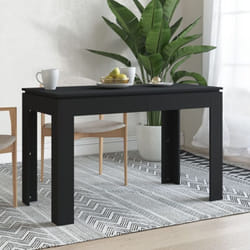 Vidaxl - Table à manger Noir 120x60x76 cm Bois d'ingénierie