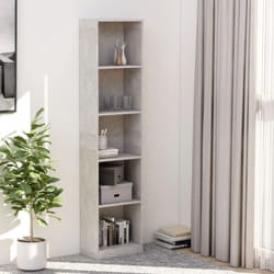 5 - Shelves dans les étagères en bois de haute qualité Design moderne différentes couleurs Couleur : Gris en béton