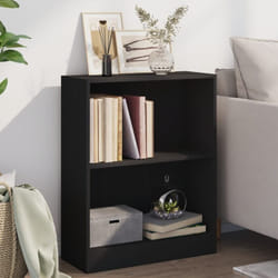 Bibliothèque Noir 60x24x76 cm Bois d'ingénierie Vidaxl