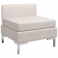 VidaXL 287002, Crème, Tissu, Panneaux MDF, Plastique, 650 mm, 650 mm, 650 mm, 58 cm