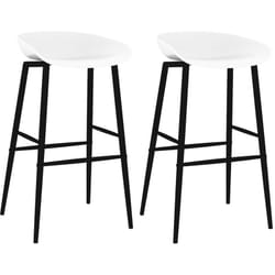 Chaises De Bar Lot De 2 Blanc Vidaxl