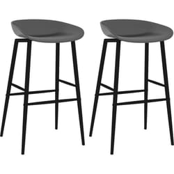 Chaises De Bar Lot De 2 Gris Vidaxl