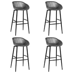 vidaXL Chaises de bar lot de 4 gris - TU