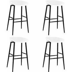 Chaises De Bar Lot De 4 Blanc Vidaxl
