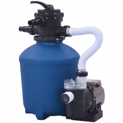 Cette pompe de filtration à sable avec minuterie est conçue pour aider à garder la piscine propre et claire des débris. Le fi ...