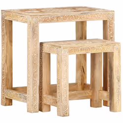 Donnez un air de charme rustique à votre intérieur avec notre ensemble élégant de tables d'appoint ! Il sera un supplément in ...