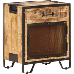 Vidaxl - Table de chevet 43x30x51 cm Bois de manguier massif brut