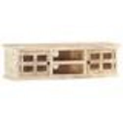 vidaXL Meuble TV 130x30x36 cm Bois massif de manguier