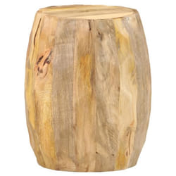 vidaXL Tabouret tambour Bois de manguier solide