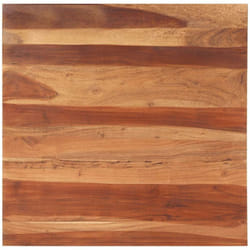 Dessus de table bois massif d'acacia 25-27 mm 80x80 cm Vidaxl