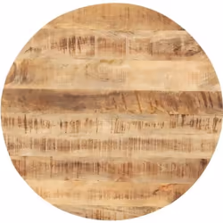 Dessus de table Bois de manguier solide Rond 25-27 mm 40 cm