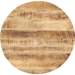 Dessus de table Bois de manguier solide Rond 25-27 mm 40 cm