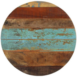 Dessus de table rond 60 cm 15-16 mm Bois de récupération Vidaxl