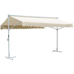 vidaXL Auvent sur pied 500 x 300 cm Crème