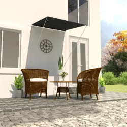 vidaXL Auvent rétractable 100x150 cm Anthracite - TU