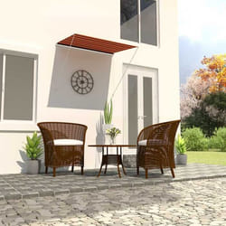 vidaXL Auvent rétractable 200x150 cm Orange et marron - TU