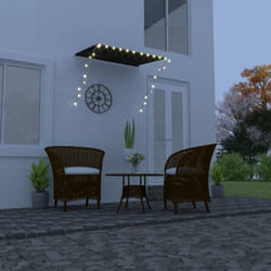 Auvent rétractable avec led 150x150 cm Anthracite Vidaxl