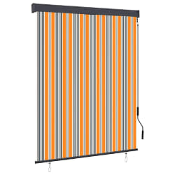vidaXL Store roulant d'extérieur 140x250 cm Jaune et bleu - TU