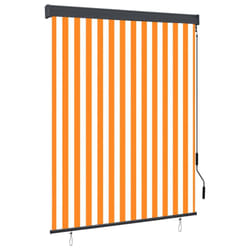 vidaXL Store roulant d'extérieur 140x250 cm Blanc et orange - TU