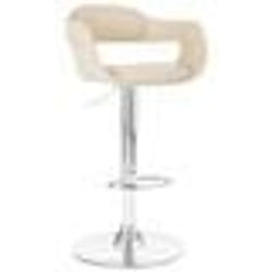vidaXL Tabouret de bar Blanc Similicuir - TU