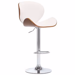vidaXL Tabouret de bar Blanc Similicuir - TU