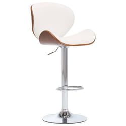 vidaXL Tabouret de bar Blanc Similicuir - TU