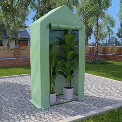vidaXL Serre avec cadre en acier 0,5 m² 1x0,5x1,9 m - TU