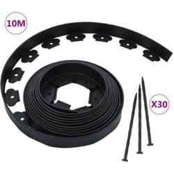vidaXL Bordure de pelouse flexible avec 30 piquets 10 m 5 cm