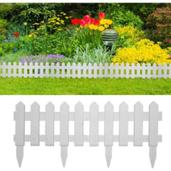 Vidaxl - Bordures de pelouse 25 pcs Blanc 10 m pp