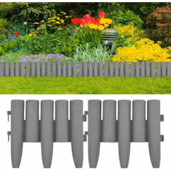 Dotées d'un design de rondins, ces bordures de pelouse seront un ajout pratique et décoratif à vos parterres de plantes, pelo ...