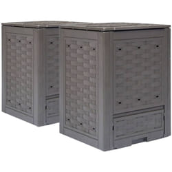 Vidaxl - Composteurs de jardin 2 pcs 60x60x83 cm 600 l Plastique rotin