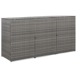 vidaXL Abri de poubelle triple Anthracite 229x78x120cm Résine tressée - TU